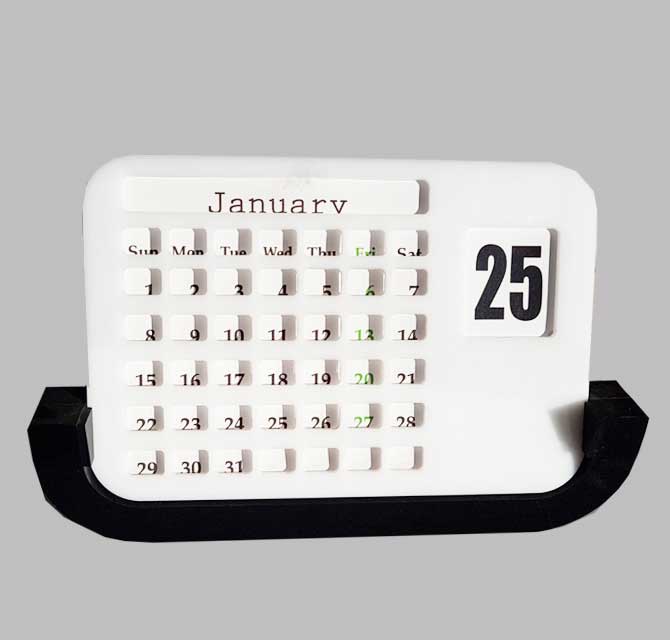 Acrylic Perpetual Calendar with UV Printing