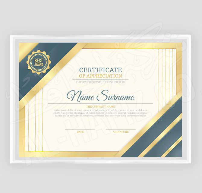 Acrylic Certificate Holder - Wall Mount
