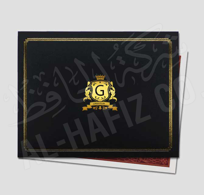 Premium Paper with Golden Print - Black
