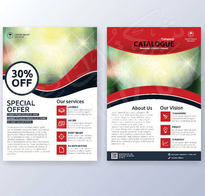 طباعة كتالوج ــ  تشطيب مات مقاس A3 