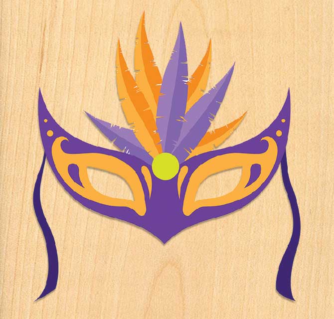 قزحي الألوان الرقمية المطبوعة قناع - الطيور الغريبة