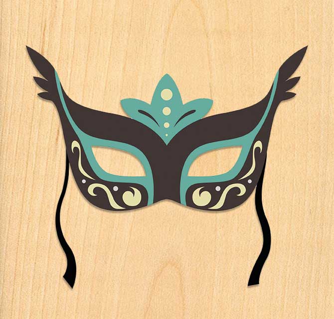 قزحي الألوان الرقمية المطبوعة قناع - يتوهم الأسود