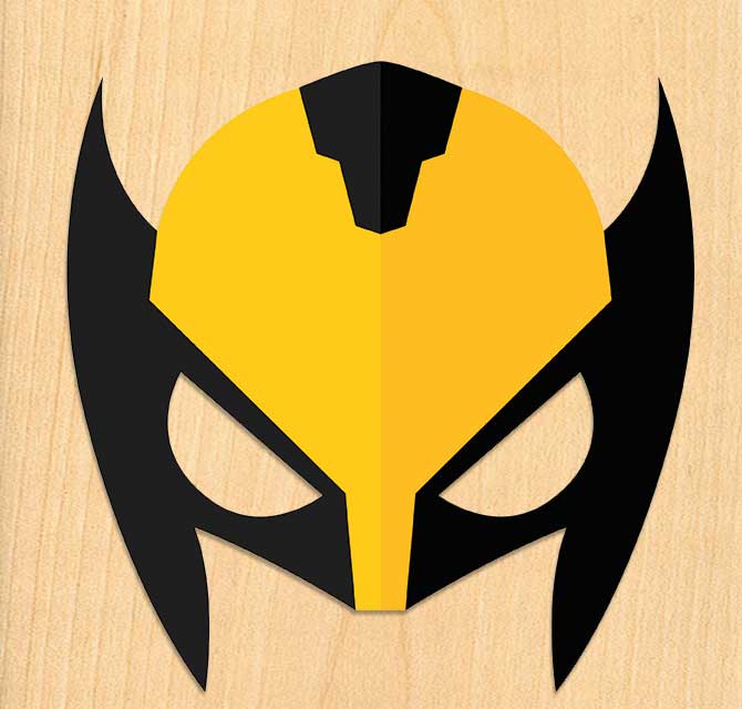 قزحي الألوان الرقمية المطبوعة قناع - ولفيرين