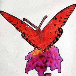 Embossed Butterfly Wallpaper