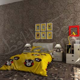 Bedroom Luxury wallpapers Printing 