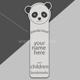 Panda Bear Bookmark Template