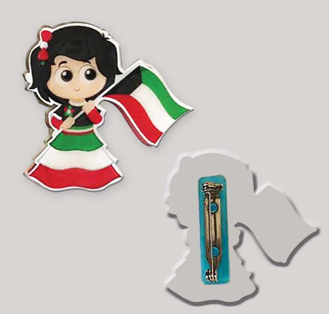 Acrylic Badge with Metal Pin - Children Badge