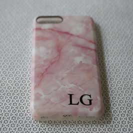 Direct Printing on Covers - Pink Marble with Name Initials
