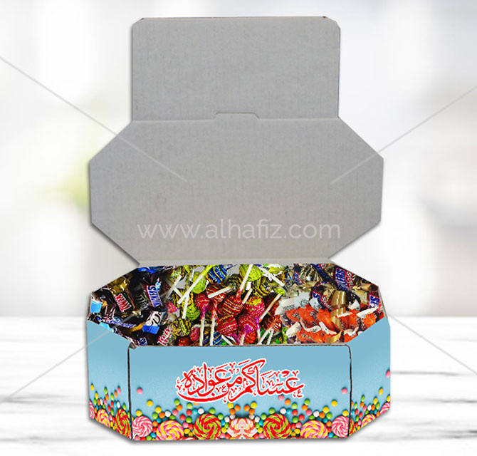 على تصميم و طلب العميل  علبة رمضان للحلويات المتنوعة