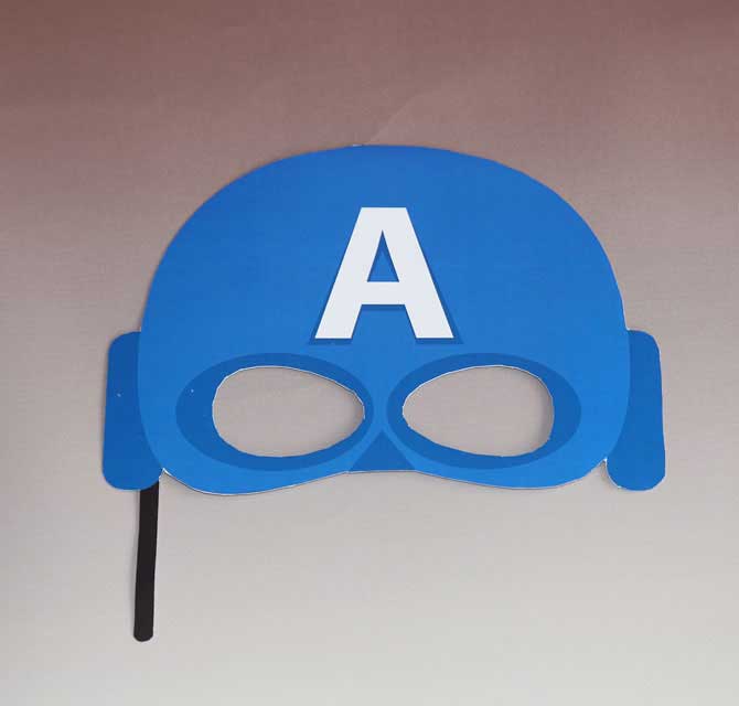 Printed & Die-Cut Paper Mask - Captain America