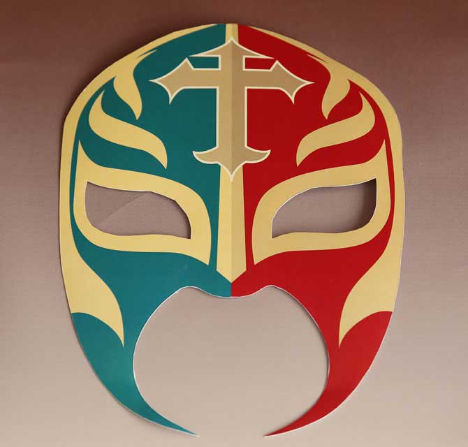 Printed & Die-Cut Paper Mask - Wrestler