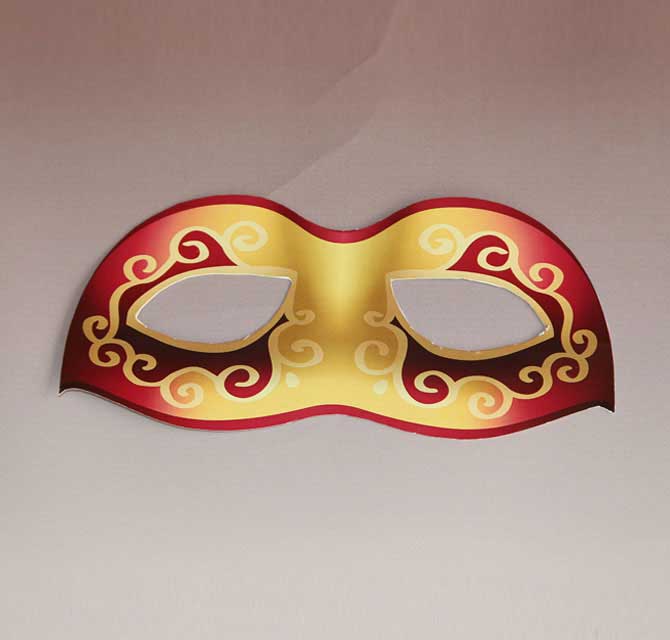 Printed & Die-Cut Paper Mask - Fancy 3