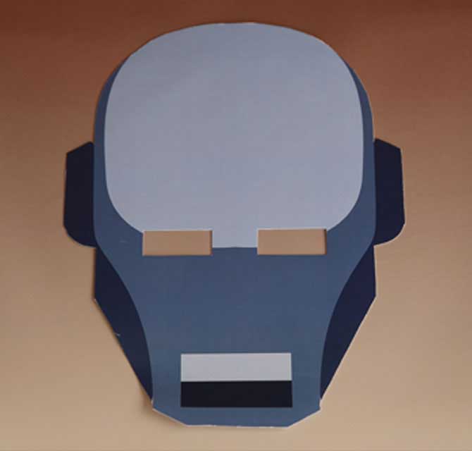 Printed & Die-Cut Paper Mask - Iron Man (Blue)