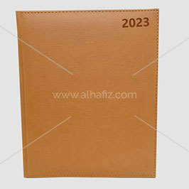 Customized 2023 Monthly Diary Agenda With Calendars Light Brown
