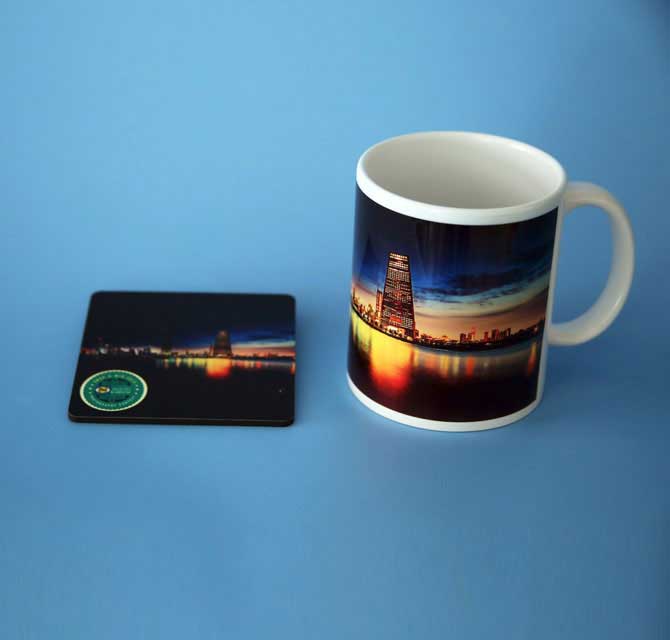 كوب وكوستر شاي  ـ أضواء ليلية