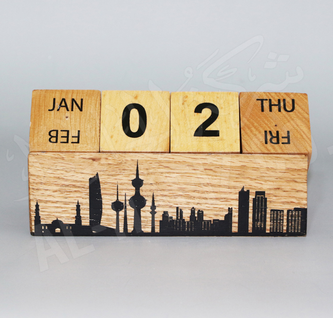 Wooden Monthly Table Calendar 