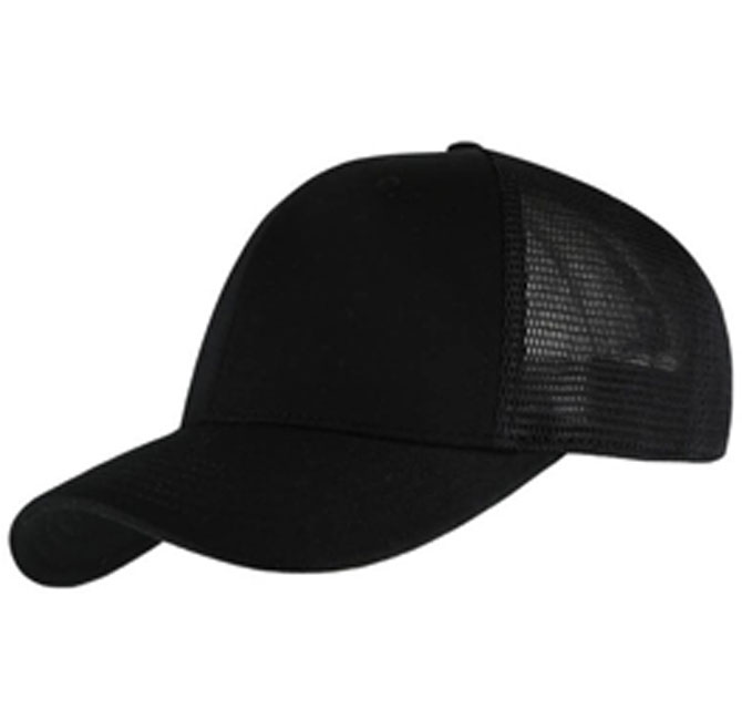 SWIFT - Santhome 6 Panel Trucker Cap - Black