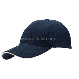 Santhome Nu-fitÂ® Performance Stretch-fitted Cap - Navy Blue / White
