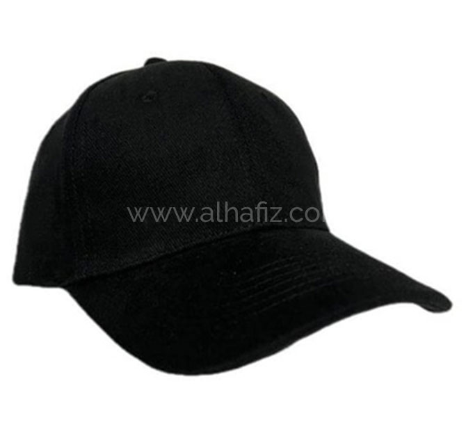 TARTU - 6 Panel Heavy Brushed Cotton Cap - Black