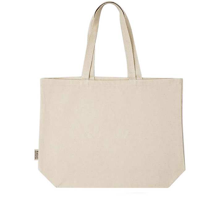 BORKUM - GRS-certified Recycled Cotton Beach / Shopping Bag - Natural