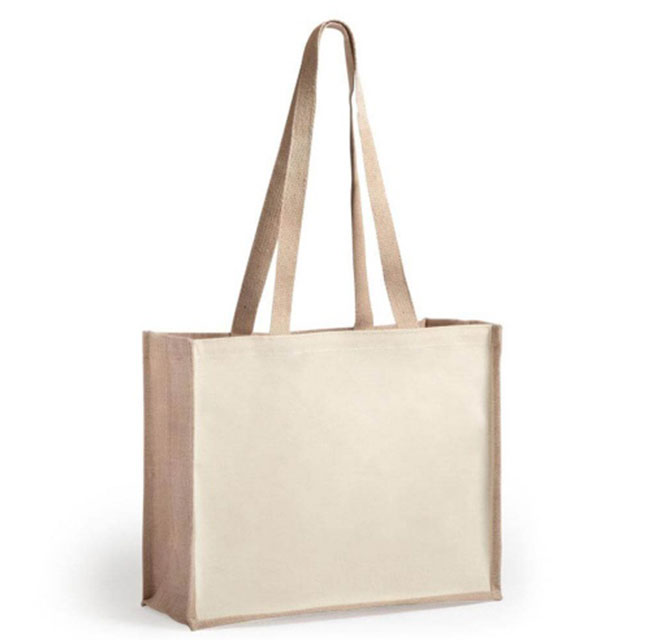 FRUNZA - Jute Bag with Two-Sided Canvas