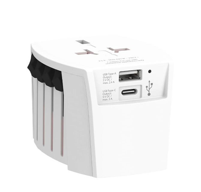 SKROSS World Travel Adapter MUV USB (AC) - USB & Type C ports