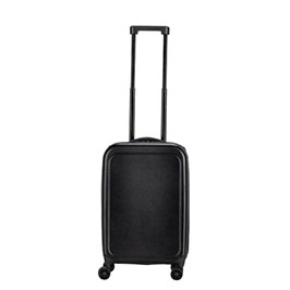 Rostock - Santhome Foldable Cabin Trolley Bag - Black Matt Finish
