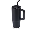 BERN - Recycled Stainless Steel Tumbler with Reusable Straw - Black