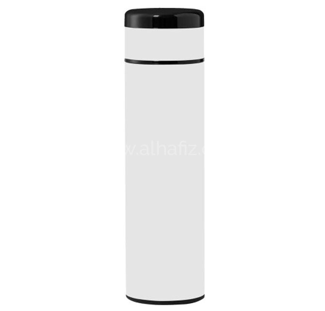 KOVEL - Giftology Double Walled Insulated Flask with Temperature Lid - White