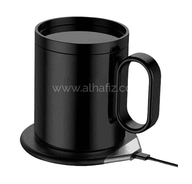 CRIVITS - Smart Mug Warmer with Wireless Charger - Black