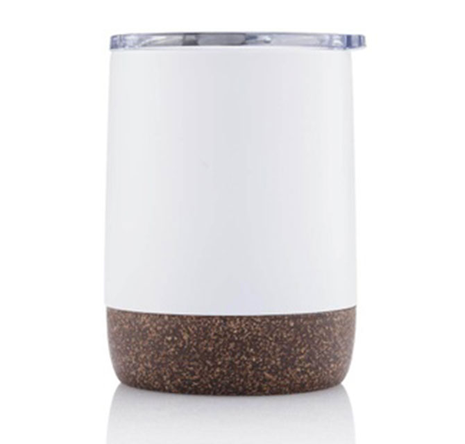 GOUDA - Hans Larsen Vacuum Mug With Cork Base - White