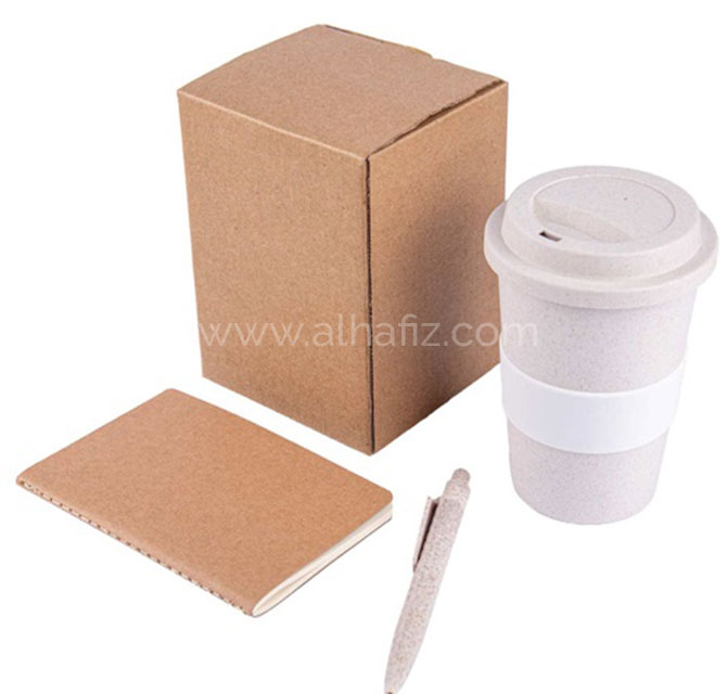 KORGAN - Eco Set of Mug, FSC Notebook and Pen