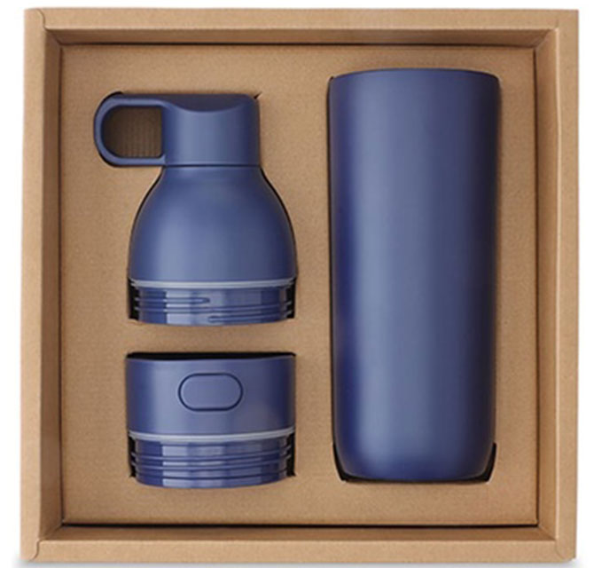 RUVO - CHANGE ZERO 2-in-1 Modular Hydration Gift Set - Navy Blue
