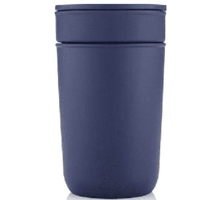 SAVONA - Hans Larsen Premium Ceramic Tumbler With Recycled Protective Sleeve - Blue