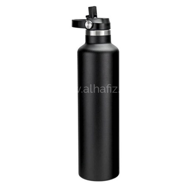 CERVO - Hans Larsen Vacuum Stainless Steel Bottle with Sports Lid - 1L - Black