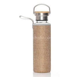 Floha - Hans Larsen Borosilicate Glass Bottle With Jute Sleeve