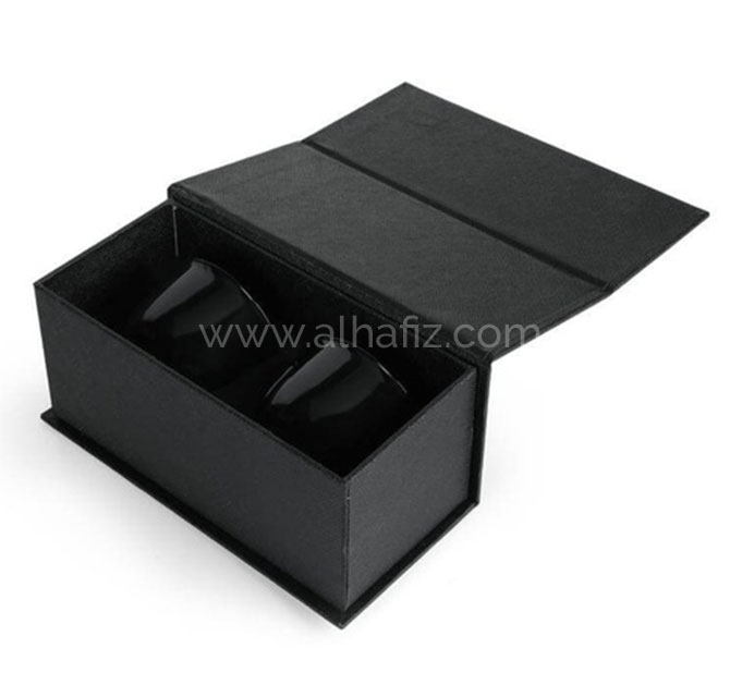 KHAWA - Hans Larsen Gift Set of 2 Premium Arabian Coffee Cups - Black