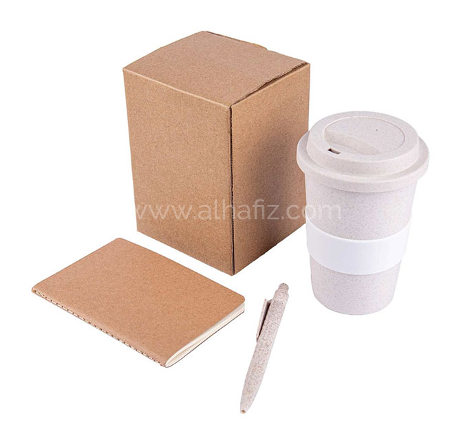 KORGAN - Eco Set of Mug, FSC Notebook and Pen