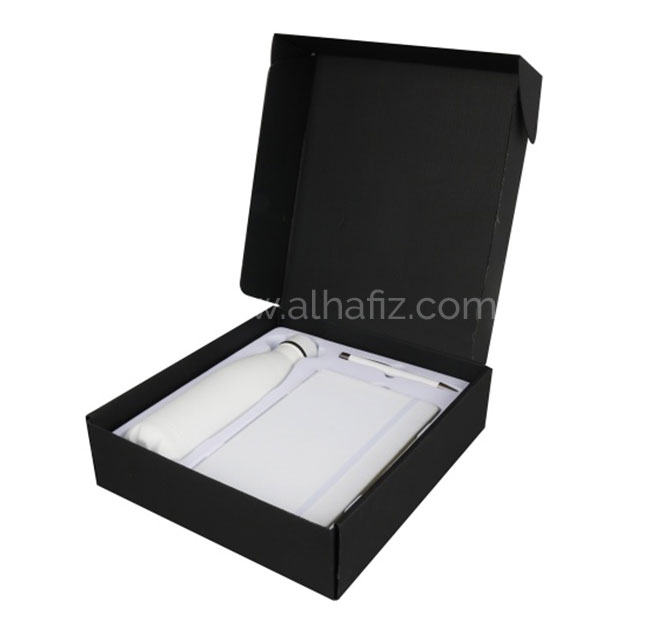LAUTA - Giftology Set of Stainless Bottle, Notebook and Pen - White