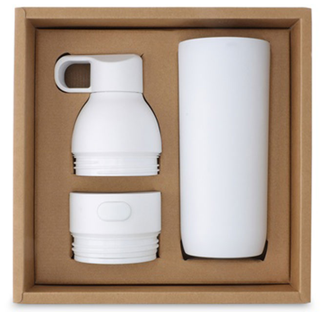 RUVO - CHANGE ZERO 2-in-1 Modular Hydration Gift Set - White
