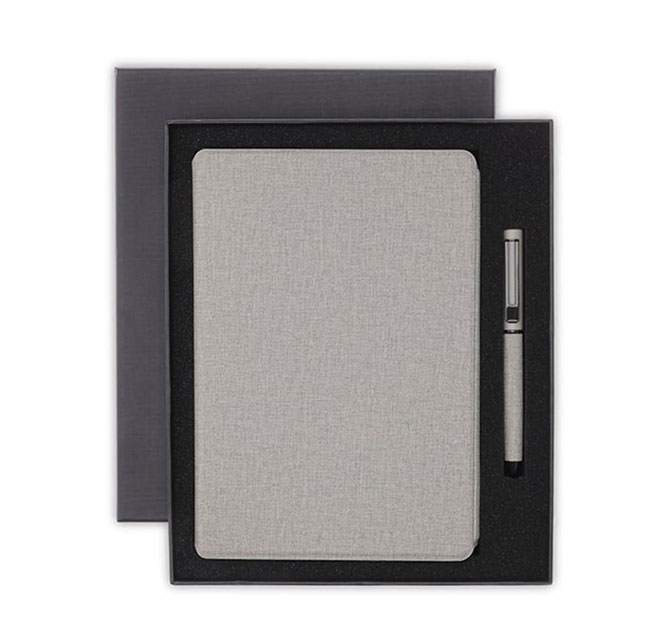 VARDIM - CHANGE ZERO Sustainable Gift Set with Refillable Notebook & Pen - Grey