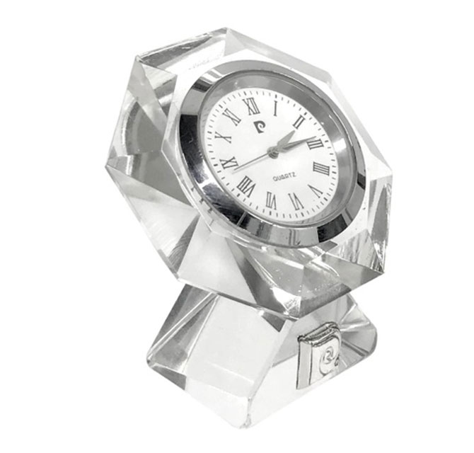 Fanona - Crystal Hexagon Desk Clock by Pierre Cardin - Regular