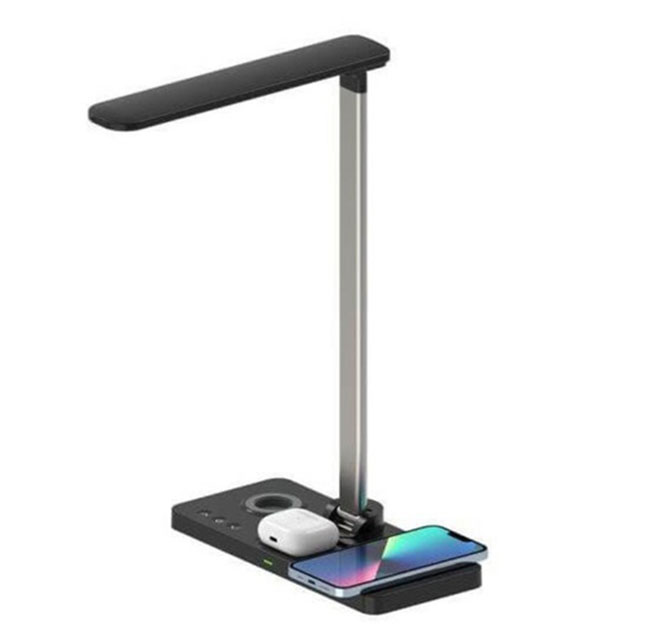VELES - @memorii 3 in 1 Wireless Charger with Desk Lamp - Black