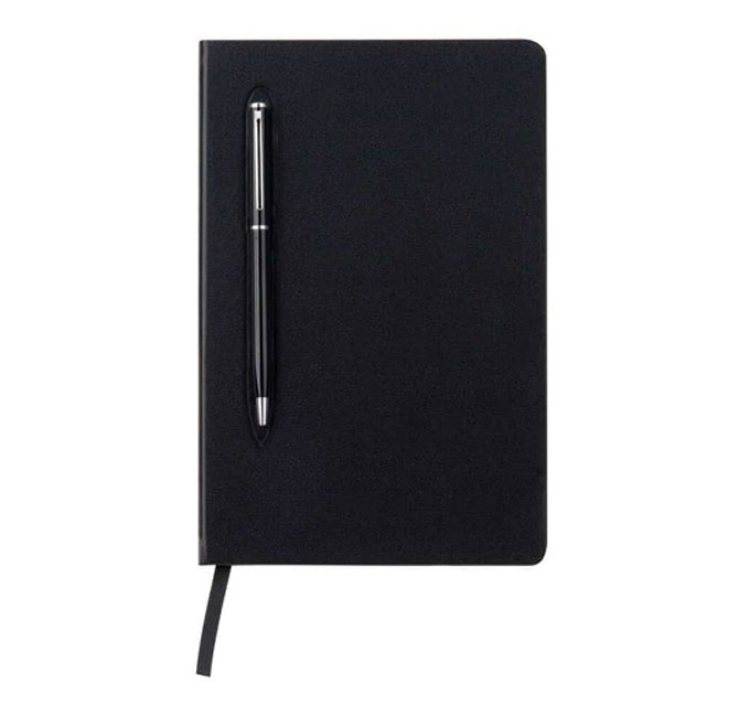 CAMPINA - Giftology A5 Hard Cover Notebook with Metal Pen - Black