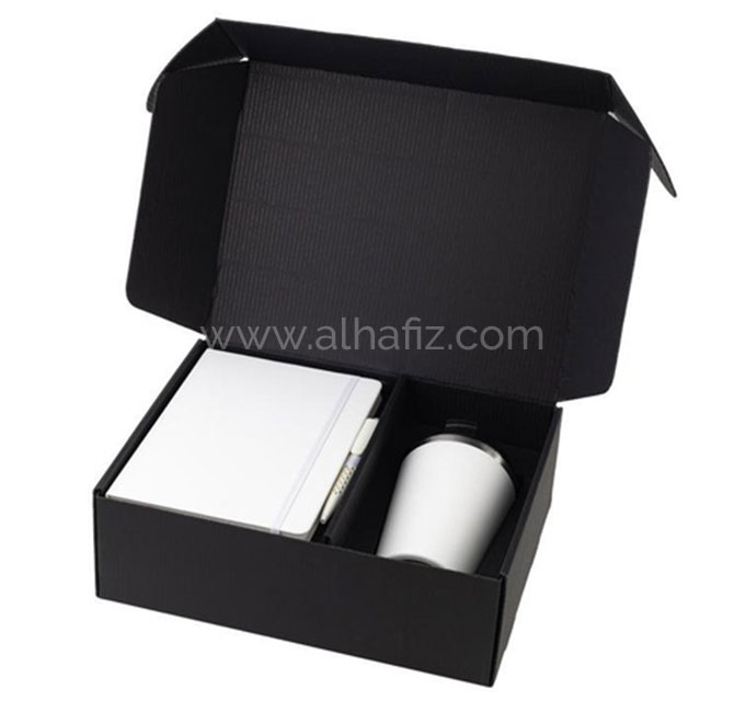 KOKSI - Giftology Set of Double Walled Tumbler, A5 Notebook and Pen - White