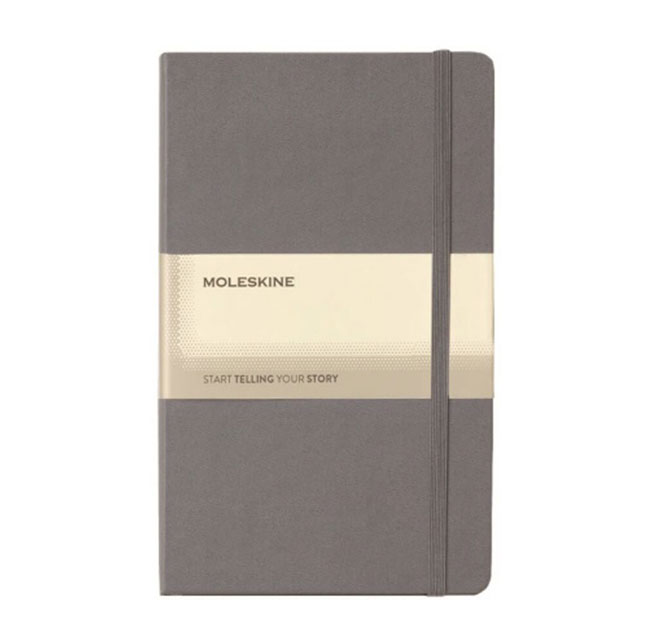 Moleskine Classic Hard Cover Large Ruled Notebook - Slate Grey