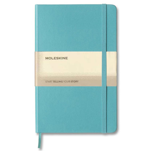 Moleskine Classic Large Ruled Hard Cover Notebook - Reef Blue