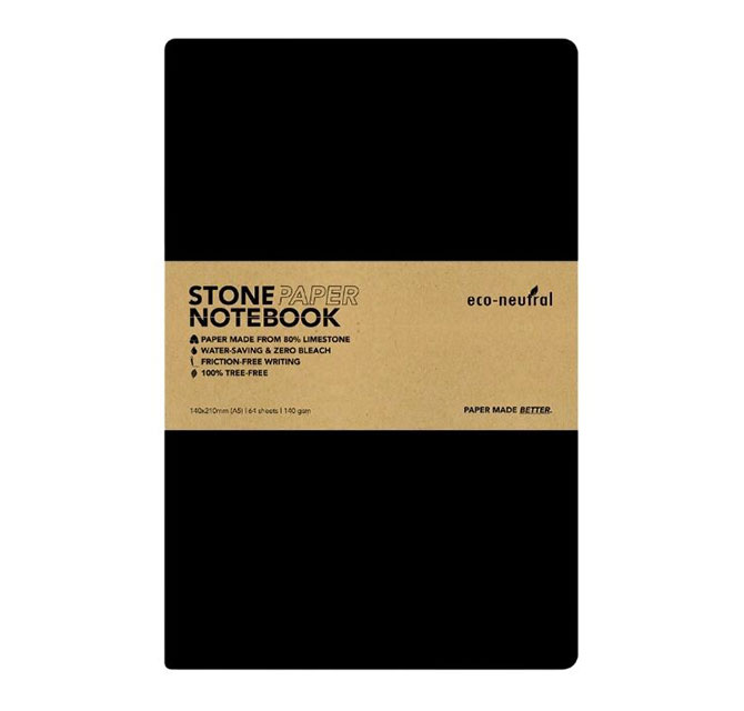 NEYA - eco-neutral Stone Paper Tree-Free Notebook - Black