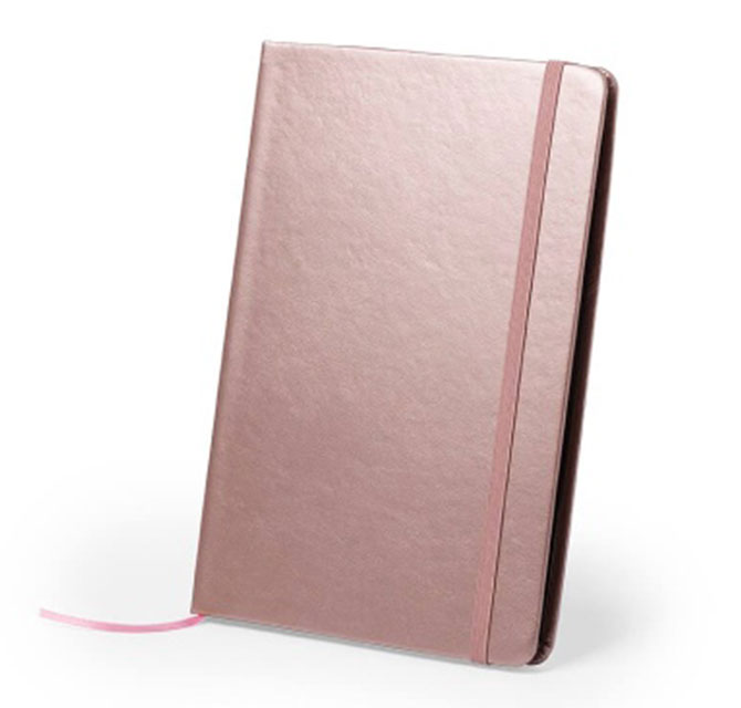 PU A5 Notepad In Metallic Bronze Color