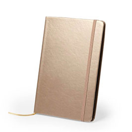 Pu A5 Notepad In Metallic Gold Color